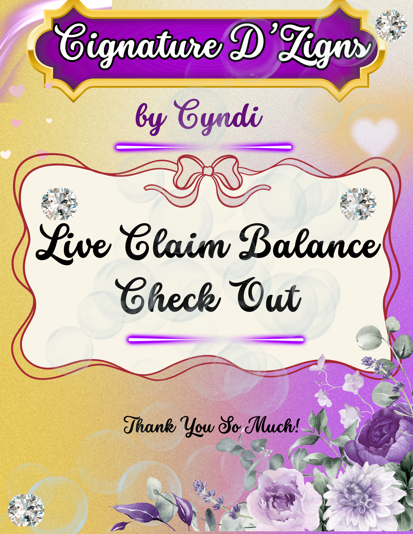 Live Claim Balance Checkout