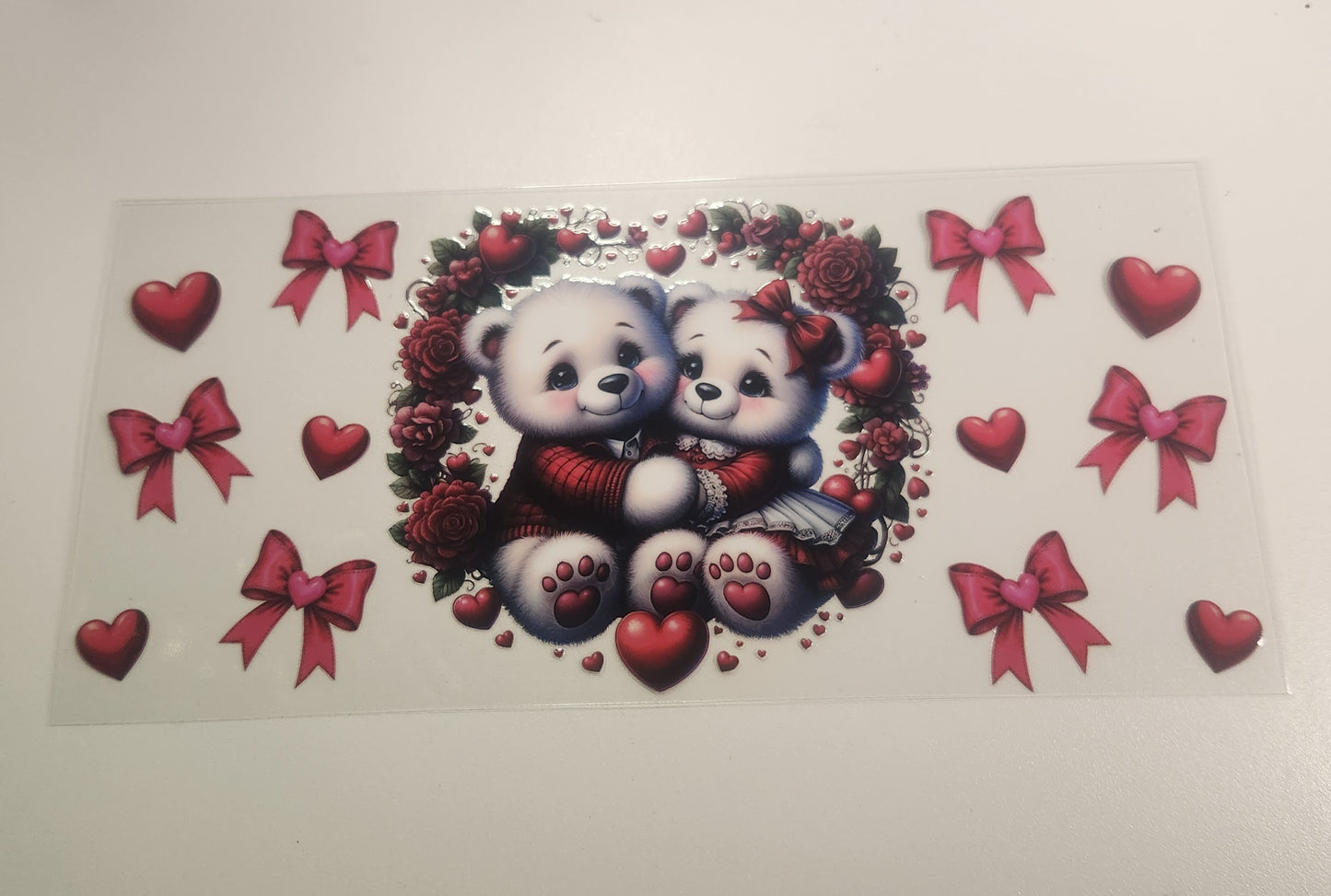 Teddy Bear Roses and Hearts (307)