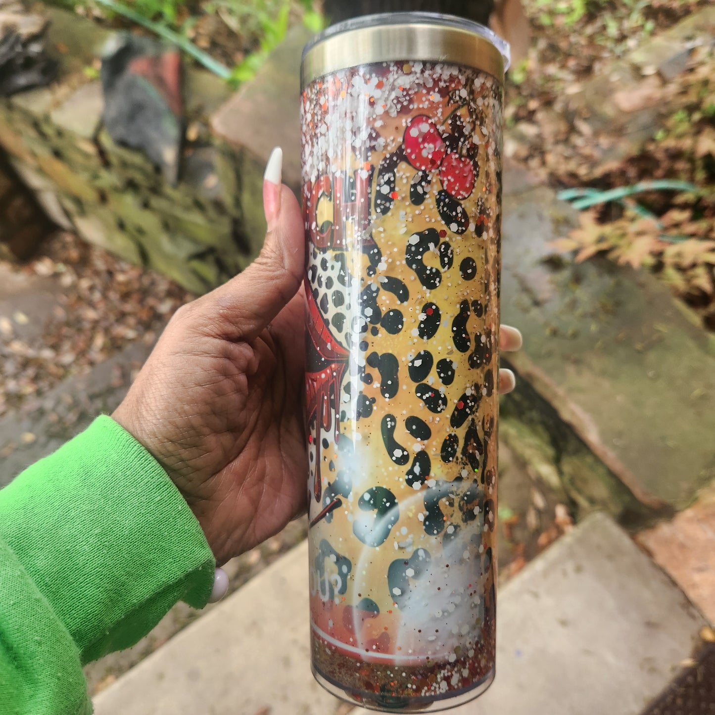 Peekaboo Sublimation Snowglobe Bad Bitch Energy 20oz