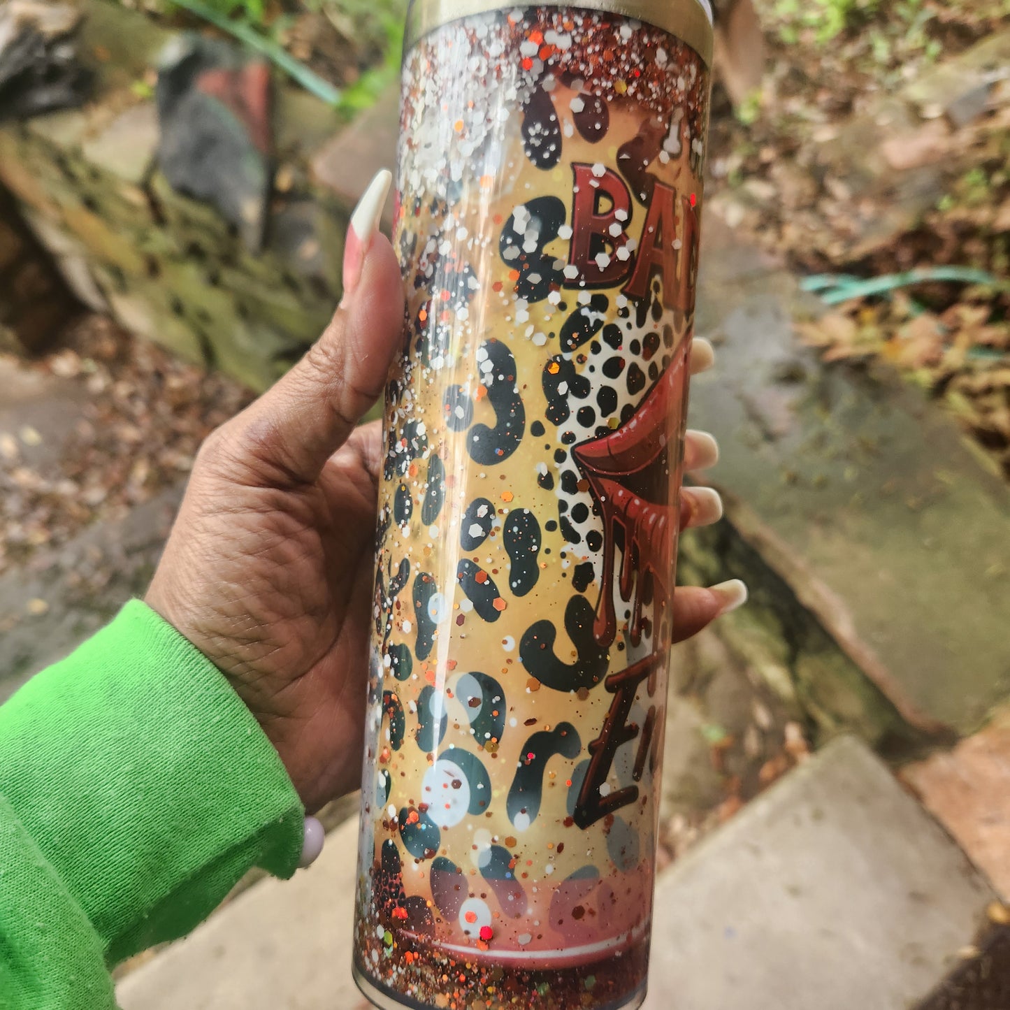 Peekaboo Sublimation Snowglobe Bad Bitch Energy 20oz