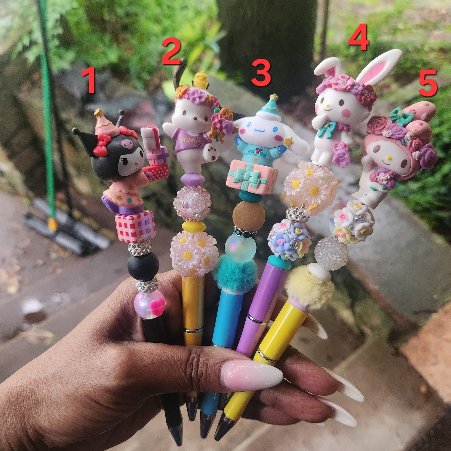 (Live Claim) Character Beaded Pens Medium