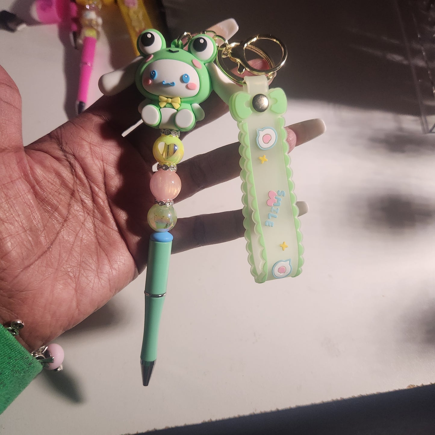 (Live Claim) Character Beaded Pen Keychain