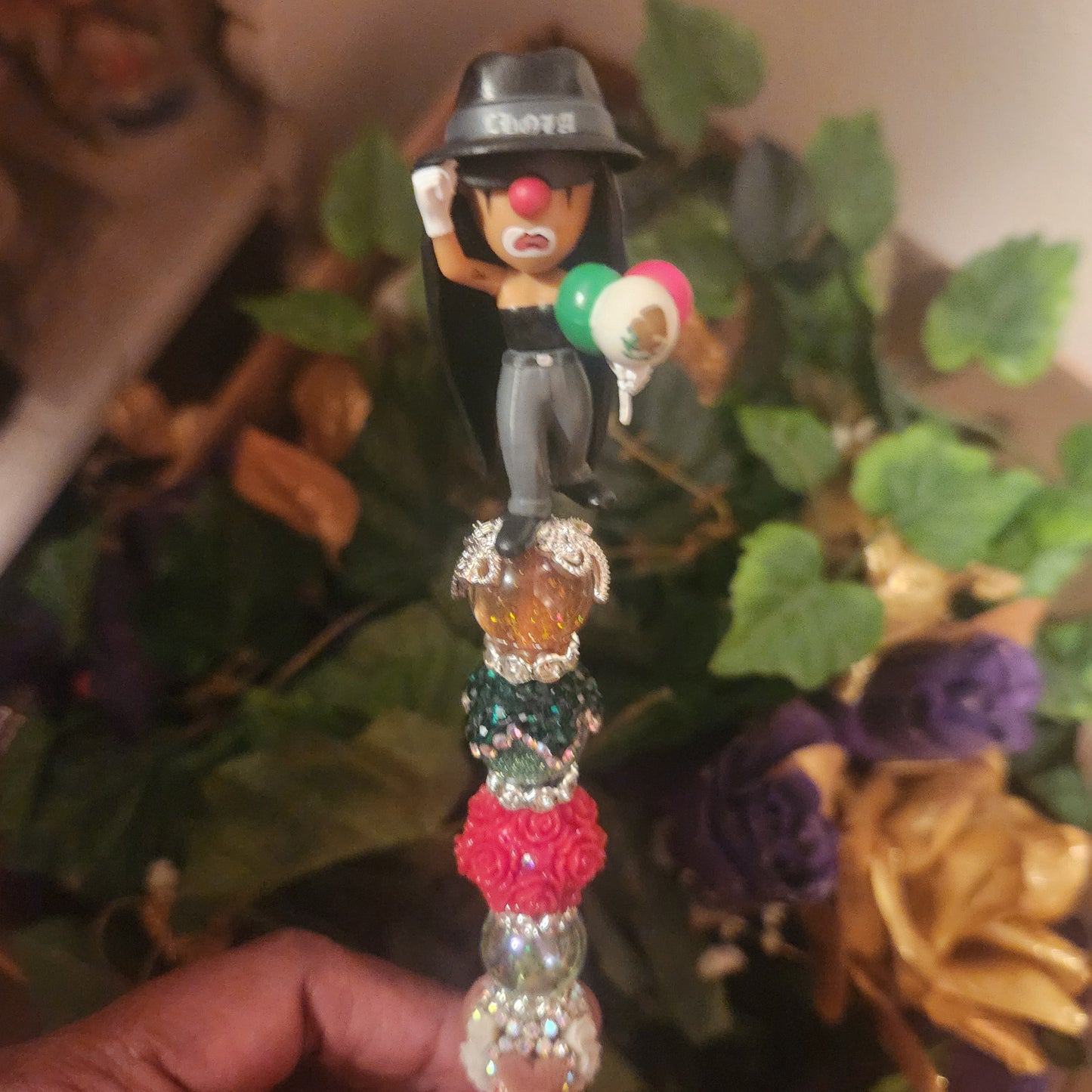 Homies Chola Red Rhinestone Pen (Premade)