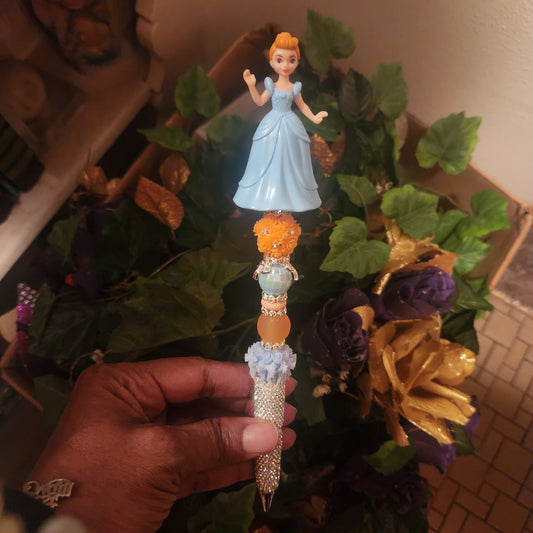 Cinderella Silver Rhinestone Pen (Premade)
