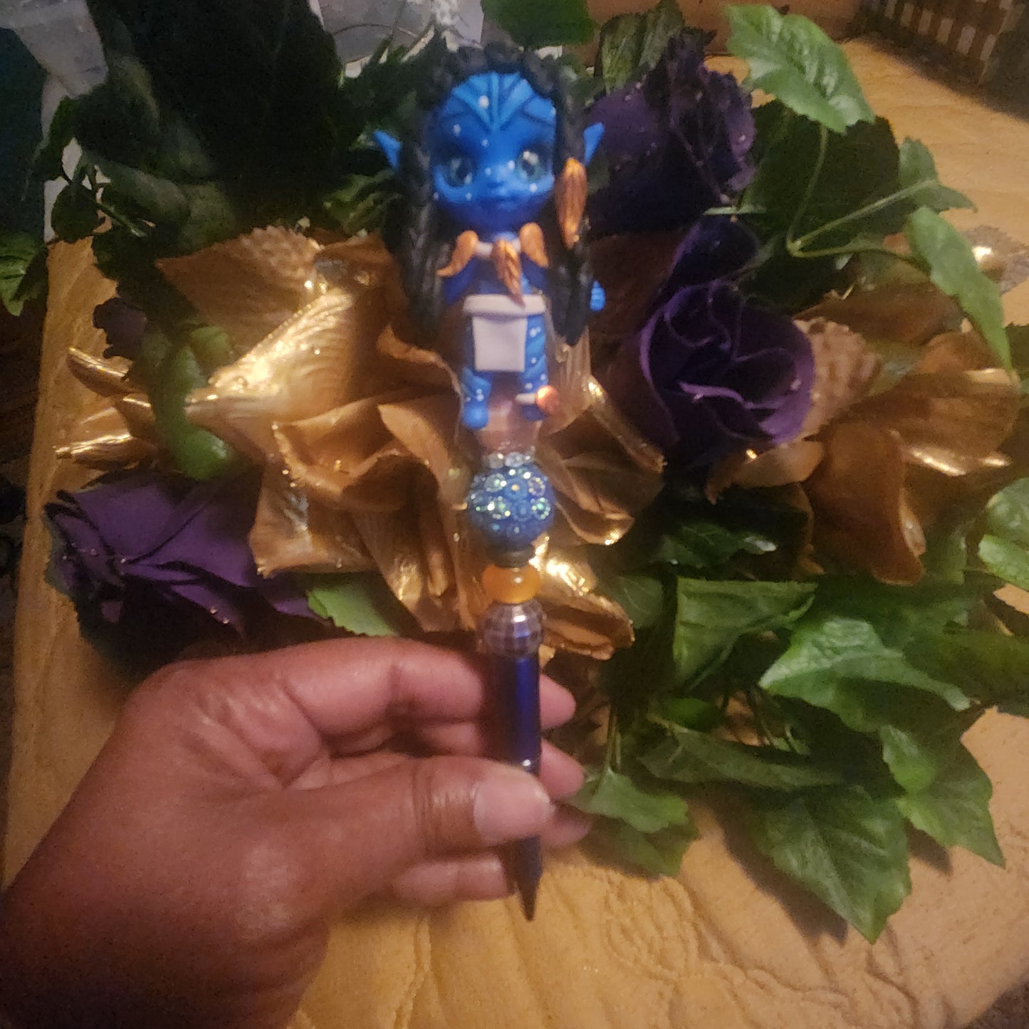 Blue Avatar Clay Black Pen (Premade)