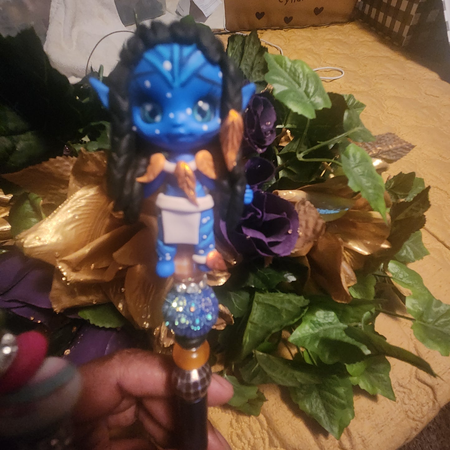Blue Avatar Clay Black Pen (Premade)