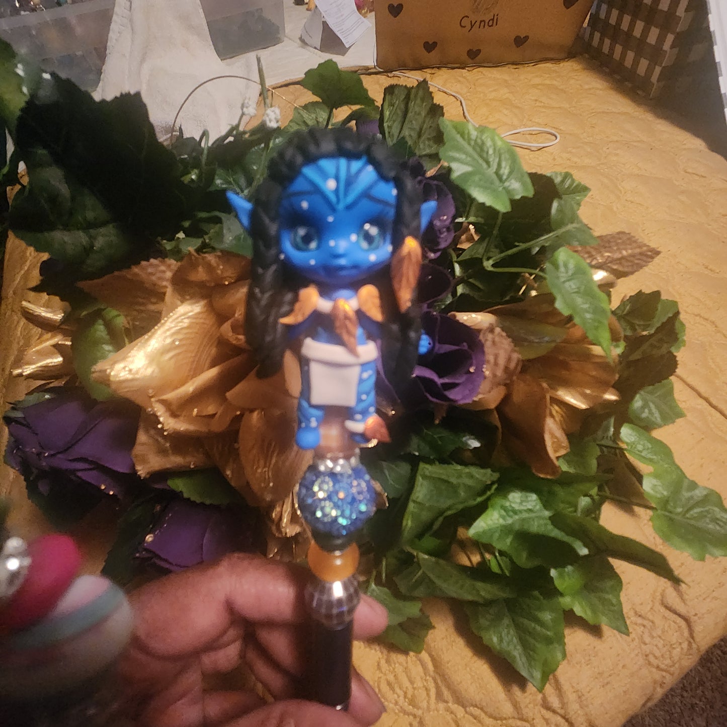 Blue Avatar Clay Black Pen (Premade)