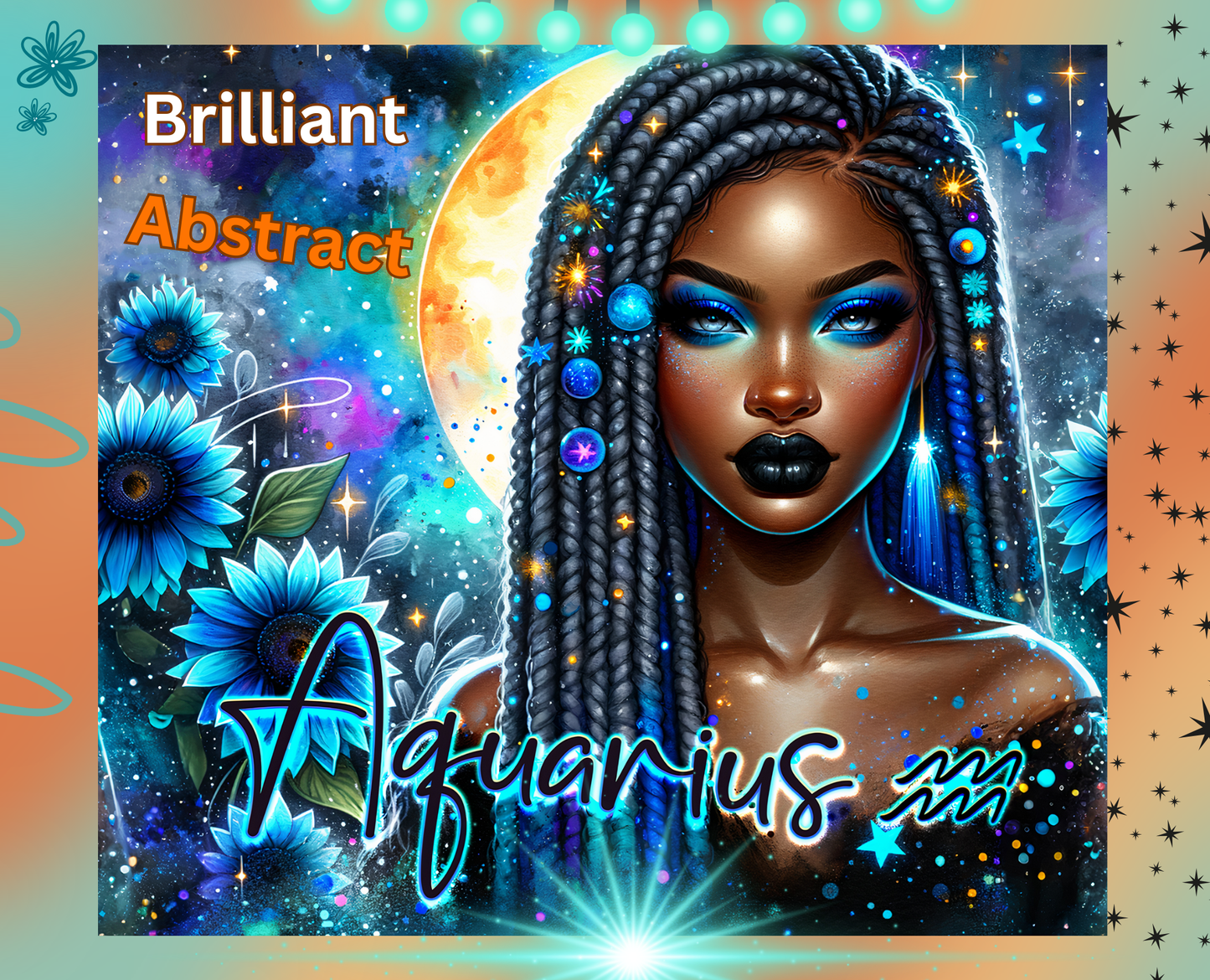 Black African American Zodiac Aquarius