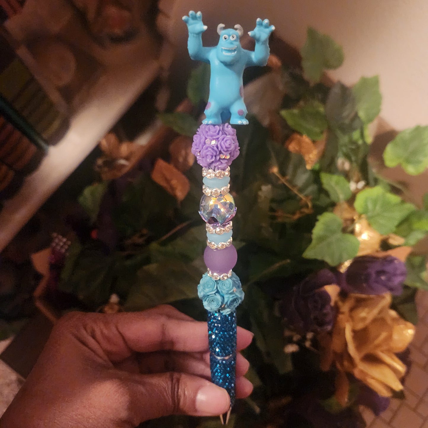 Soule Teal Rhinestone Pen (Premade)