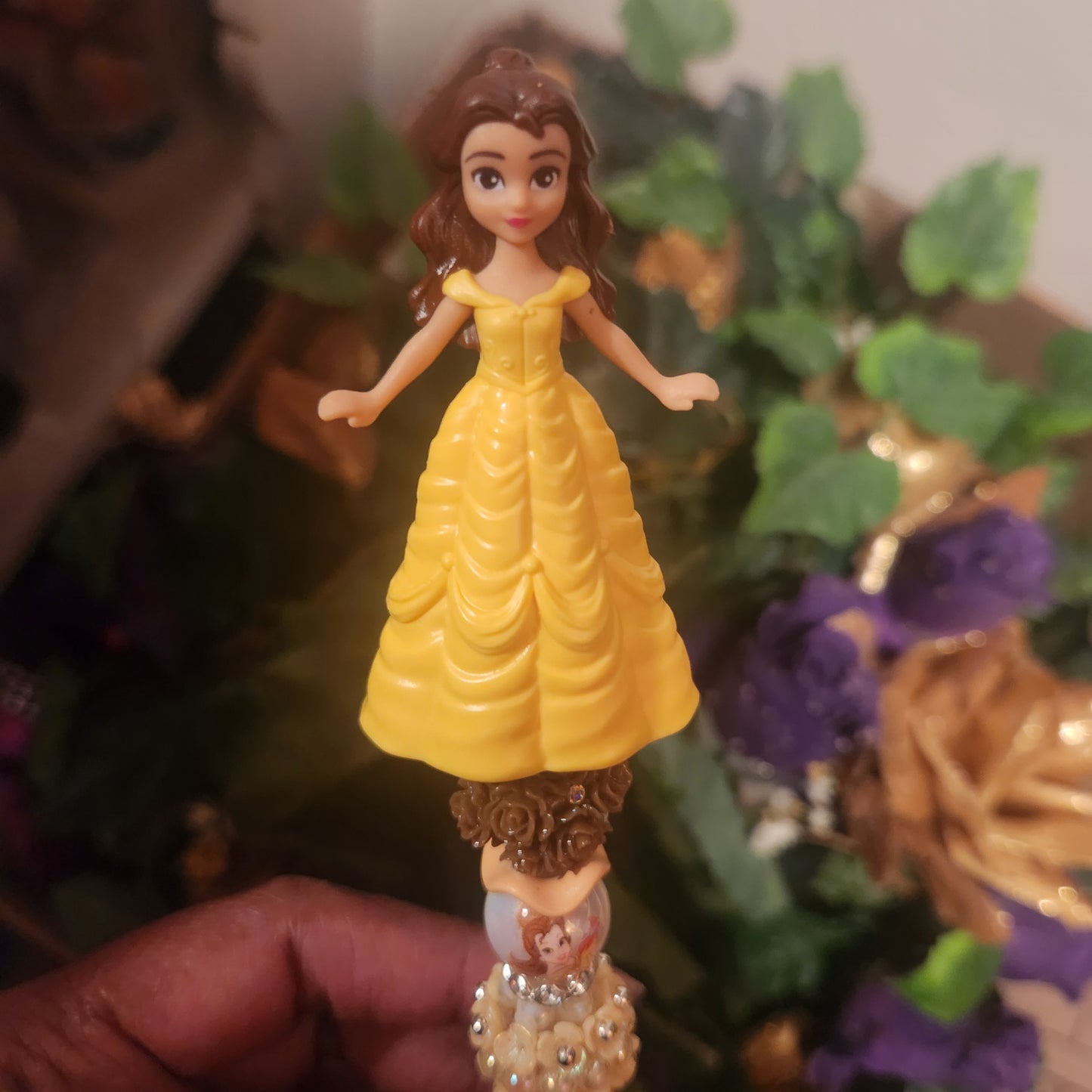 Princess Tiana Gold Rhinestone Pen (Premade)